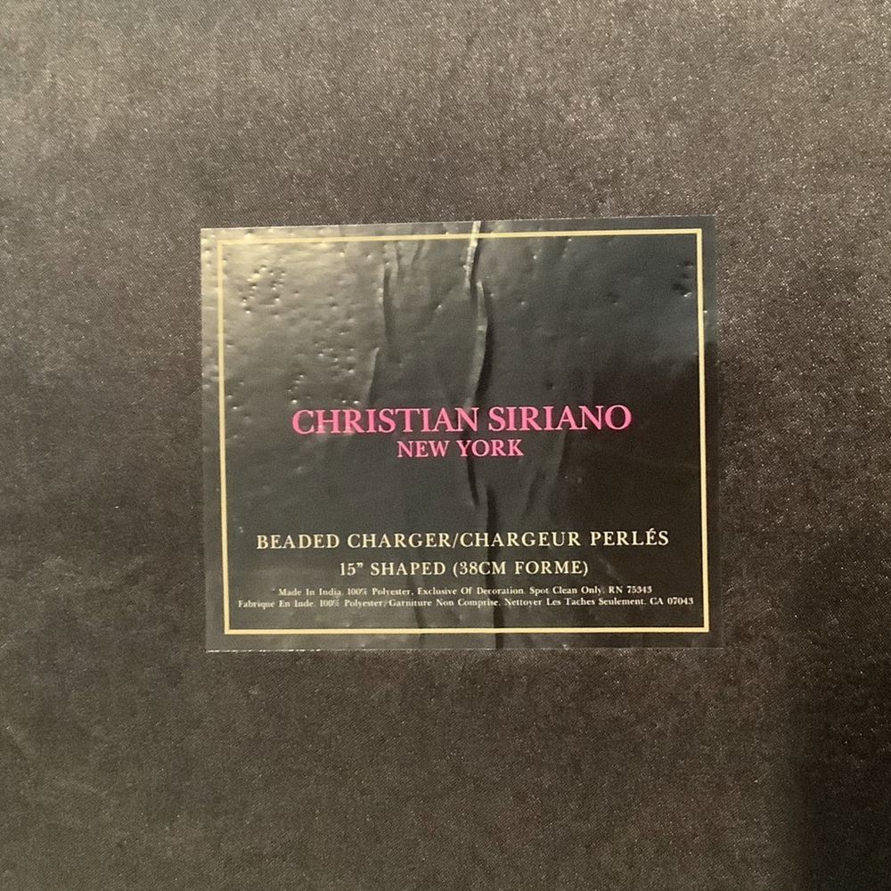 Christian Siriano Pumpkin Spider Web & Bats Beaded Placemat New - Picture 4 of 4